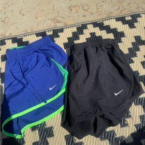 2 pairs ✔️✔️ Nike Blue and Black Sports Shorts. Women’s szM.